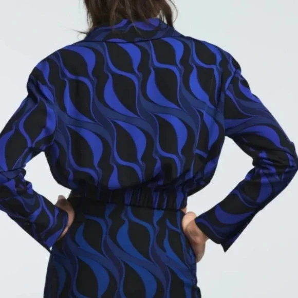 Zara Pleated Printed Shirt NWT - Picture 3 of 10